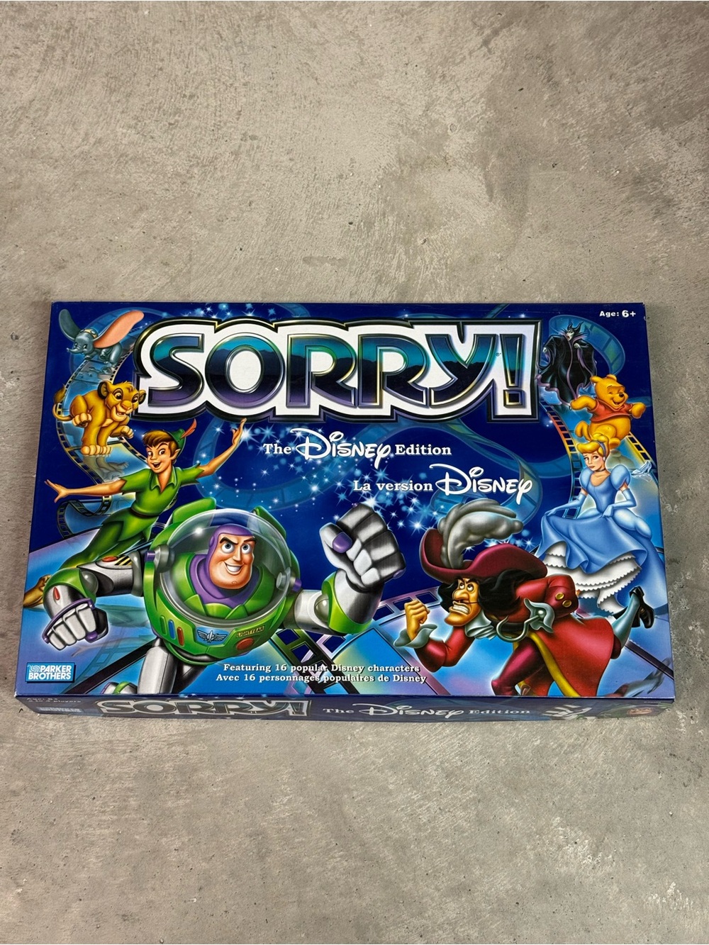 Disney Sorry! Board Game - Blue Disney Edition